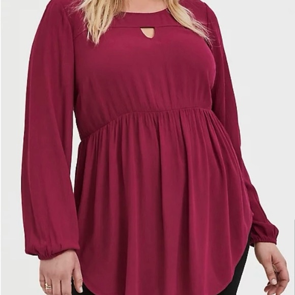Torrid Babydoll Gauze Tunic Top-Woman’s Plus 2X - Picture 3 of 6